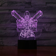 Load image into Gallery viewer, Game Led Night Light Overwatch Hero Angela Ziegler Nightlight Room Decor Boy Child Kids Gift OW Mercy Desk 3d Night Lamp Bedroom