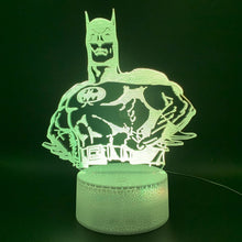 Load image into Gallery viewer, 3D Illusion Lamp Marvel Comics Superhero Batman Hologram Nightlight Office Home Decoration Light Kids Child Gift Led Night Light