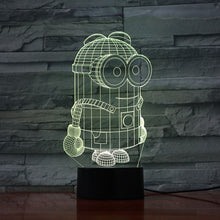 Load image into Gallery viewer, Unique Kids Led Night Light Despicable Me 2 Minions Nightlight for Children&#39;s Bedroom Decorative 3d Led Night Lamp Boys Gift