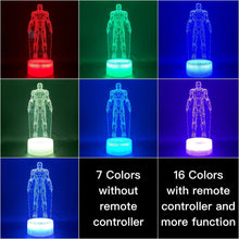 Load image into Gallery viewer, 3d Led Night Light Lamp Marvel Iron Man Figure Bedroom Decor Bright Base Touch Sensor Cool Baby Kids Child Atmosphere Ironman