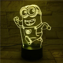 Load image into Gallery viewer, Unique Kids Led Night Light Despicable Me 2 Minions Nightlight for Children&#39;s Bedroom Decorative 3d Led Night Lamp Boys Gift