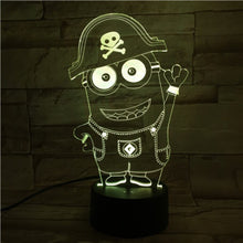 Load image into Gallery viewer, Unique Kids Led Night Light Despicable Me 2 Minions Nightlight for Children&#39;s Bedroom Decorative 3d Led Night Lamp Boys Gift