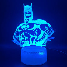 Load image into Gallery viewer, 3D Illusion Lamp Marvel Comics Superhero Batman Hologram Nightlight Office Home Decoration Light Kids Child Gift Led Night Light