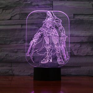 Game Led Night Light Overwatch Hero Angela Ziegler Nightlight Room Decor Boy Child Kids Gift OW Mercy Desk 3d Night Lamp Bedroom