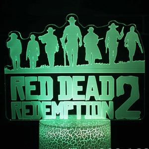 Game Red Dead Redemption 2 Night Lamp Gift Home luminaria Dutch Van Der Linde Led Night Light Bedroom Decor Nightlight Children