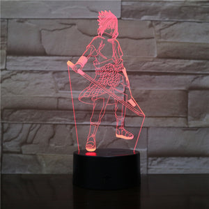 Anime Naruto Kids Led Night Light Gaara Nightlight Home Decorative Lamp Sasuke Uchiha Bedroom Table 3d Night Lamp Kakashi Hatake