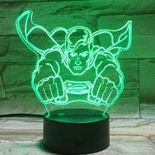 Load image into Gallery viewer, DC Marvel Superhero Superman Kids Led Night Light Usb Touch Sensor Room Decoration Lamp Child Boy Present 3D Night Lamp Superman