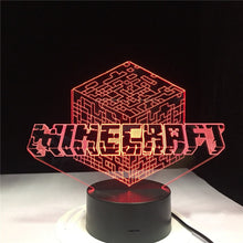 Load image into Gallery viewer, Kids Led Nightlight Minecraft Night light for Children Bedroom Decorative 3d Lamp Best Birthday Gift Usb Led Night Lamp for Boys