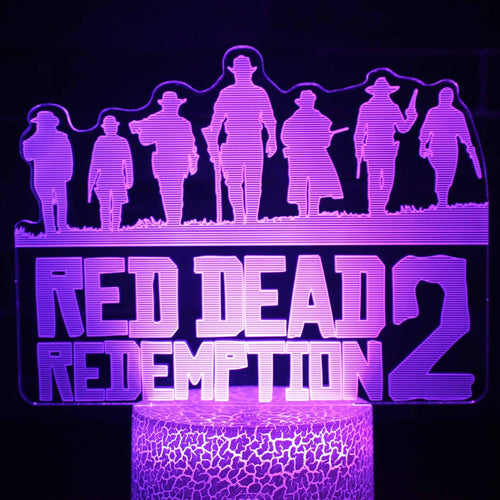 Game Red Dead Redemption 2 Night Lamp Gift Home luminaria Dutch Van Der Linde Led Night Light Bedroom Decor Nightlight Children