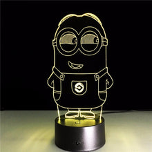 Load image into Gallery viewer, Unique Kids Led Night Light Despicable Me 2 Minions Nightlight for Children&#39;s Bedroom Decorative 3d Led Night Lamp Boys Gift