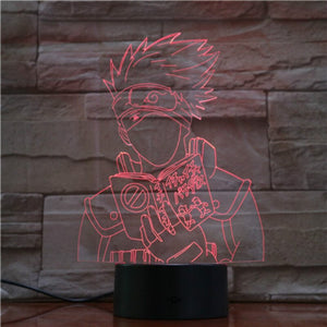 Anime Naruto Kids Led Night Light Gaara Nightlight Home Decorative Lamp Sasuke Uchiha Bedroom Table 3d Night Lamp Kakashi Hatake