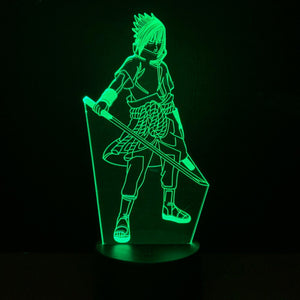 Anime Sasuke Sword 3d Led Night Light Naruto Usb Touch Sensor Room Decor Lamp Friend Birthday Gift Manga Desk Night Lamp Sasuke