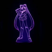 Load image into Gallery viewer, SM Sailor Moon Character LED Night Light Touch Sensor Decoration Bedroom Light Girl Kids Usagi Tsukino 3d Night Lamp Bedside