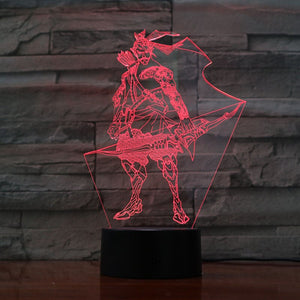 Game Overwatch Kids Night Light LED Sensor Shimada Hanzo Figure Bedroom Decor Light Birthday Present OW Table Night Lamp Bedside