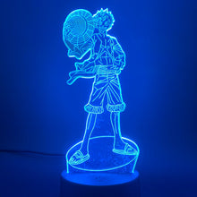 Load image into Gallery viewer, 3d Lamp Japanese Anime One Piece Monkey D Luffy Figure Led Night Light for Child Bedroom Decor Boys Birthday Gift Nightlight