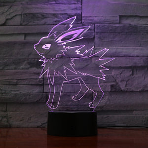 Pokemon Go Umbreon Figure Kid Night Light LED Living Room Decorative Lamp Dropshipping 2019 Festival Gift 3D Lamp Eevee Family