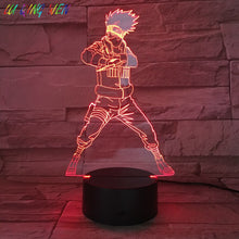 Load image into Gallery viewer, Japan Manga Naruto Kakashi Action Figure 3d Led Night Light Bedroom Decoration Light Friend Holiday Gift Table Night Lamp Anime