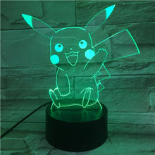 Load image into Gallery viewer, Pokemon Go Pikachu Figure Kids Night Light LED Bedside Atmosphere Colorful Night Light Child Holiday Gift 3D Lamp RGB Pikachu