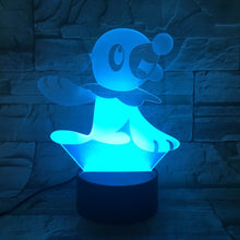 Load image into Gallery viewer, Pokemon Go Rowlet Figure 3d Night Light LED Touch Sensor Room luminaria Drop Shipping Battery Night Light Table Lamp Rowlet