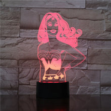 Load image into Gallery viewer, DC Marvel Superhero Wonder Woman Kids Led Night Light Usb Touch Sensor Bedroom Decoration Lamp Child Boy Present 3D Night Lamp