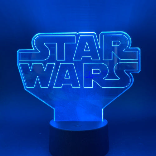 Kids Child Bedroom Decor Lamp 3d Led Night Light Movie Star Wars Character Usb Battery Powered 7 Color Changing Nightlight