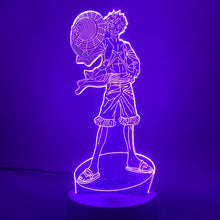 Load image into Gallery viewer, 3d Lamp Japanese Anime One Piece Monkey D Luffy Figure Led Night Light for Child Bedroom Decor Boys Birthday Gift Nightlight