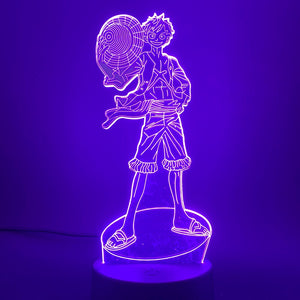 3d Lamp Japanese Anime One Piece Monkey D Luffy Figure Led Night Light for Child Bedroom Decor Boys Birthday Gift Nightlight