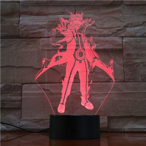 Anime Naruto Kids Led Night Light Gaara Nightlight Home Decorative Lamp Sasuke Uchiha Bedroom Table 3d Night Lamp Kakashi Hatake