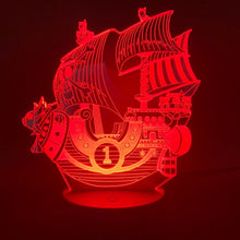 Load image into Gallery viewer, 3d Illusion Lamp Anime One Piece Boat Thousand Sunny Led Night Light for Boys Birthday Gift Children&#39;s Bedroom Decor Nightlight