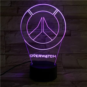 Game Overwatch Kids Night Light LED Sensor Shimada Hanzo Figure Bedroom Decor Light Birthday Present OW Table Night Lamp Bedside