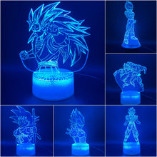 Load image into Gallery viewer, Awesome 3D Illusion Lamp Dragon Ball Z Goku Super Saiyan Figure Office Home Decoration Lamp Gift for Kids Child Led Night Light