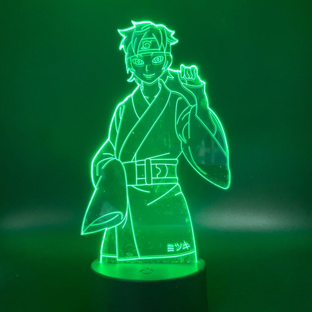 Anime Naruto Shippuden Son of Naruto Menma Uzumaki Figure 3d Led Night Light Lamp Kids Child Bedroom Decorative Table Lamp Gift