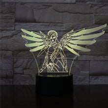 Load image into Gallery viewer, Game Led Night Light Overwatch Hero Angela Ziegler Nightlight Room Decor Boy Child Kids Gift OW Mercy Desk 3d Night Lamp Bedroom