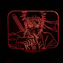 Load image into Gallery viewer, Anime Naruto Kids Led Night Light Gaara Nightlight Home Decorative Lamp Sasuke Uchiha Bedroom Table 3d Night Lamp Kakashi Hatake