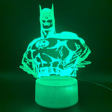 Load image into Gallery viewer, 3D Illusion Lamp Marvel Comics Superhero Batman Hologram Nightlight Office Home Decoration Light Kids Child Gift Led Night Light