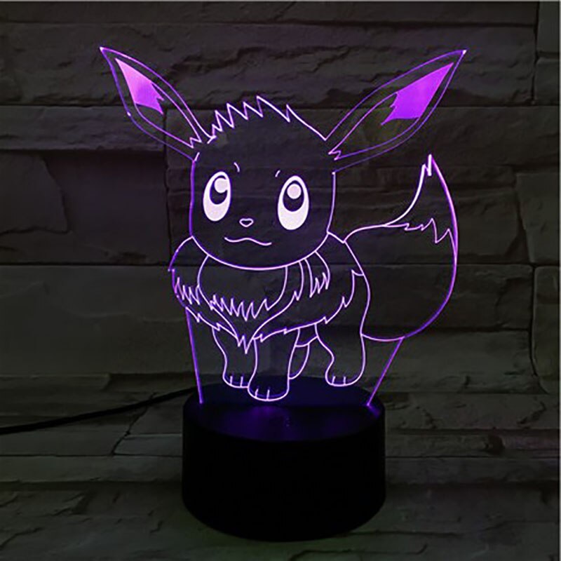 Pokemon Go Umbreon Figure Kid Night Light LED Living Room Decorative Lamp Dropshipping 2019 Festival Gift 3D Lamp Eevee Family