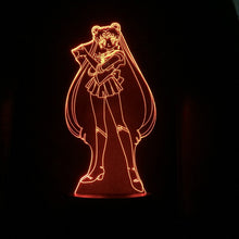 Load image into Gallery viewer, SM Sailor Moon Character LED Night Light Touch Sensor Decoration Bedroom Light Girl Kids Usagi Tsukino 3d Night Lamp Bedside