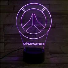 Load image into Gallery viewer, Game Led Night Light Overwatch Hero Angela Ziegler Nightlight Room Decor Boy Child Kids Gift OW Mercy Desk 3d Night Lamp Bedroom