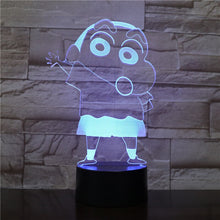 Load image into Gallery viewer, Anime Crayon Shin-chan Figure LED Night Light for Children Room Decor Battery Night Light Manga Holiday Gift Kids Table Lamp Bed