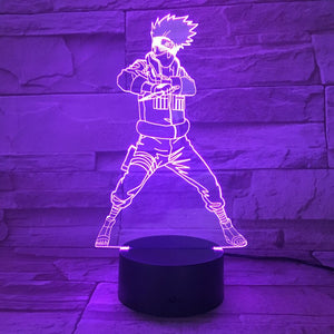 Japan Manga Naruto Kakashi Action Figure 3d Led Night Light Bedroom Decoration Light Friend Holiday Gift Table Night Lamp Anime