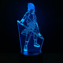 Load image into Gallery viewer, Anime Sasuke Sword 3d Led Night Light Naruto Usb Touch Sensor Room Decor Lamp Friend Birthday Gift Manga Desk Night Lamp Sasuke