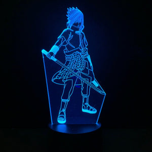 Anime Sasuke Sword 3d Led Night Light Naruto Usb Touch Sensor Room Decor Lamp Friend Birthday Gift Manga Desk Night Lamp Sasuke