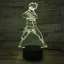 Load image into Gallery viewer, Japan Manga Naruto Kakashi Action Figure 3d Led Night Light Bedroom Decoration Light Friend Holiday Gift Table Night Lamp Anime