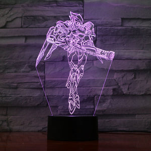 Game Led Night Light Overwatch Hero Angela Ziegler Nightlight Room Decor Boy Child Kids Gift OW Mercy Desk 3d Night Lamp Bedroom