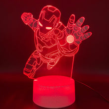 Load image into Gallery viewer, 3D Illusion Lamp Marvel Ironman Figure Nightlight for Kids Bedoom Decor Table Lamp Awesome Child Gift Iron Man Led Night Light