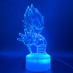 Awesome 3D Illusion Lamp Dragon Ball Z Goku Super Saiyan Figure Office Home Decoration Lamp Gift for Kids Child Led Night Light