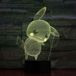 Pokemon Go Pikachu Figure Kids Night Light LED Bedside Atmosphere Colorful Night Light Child Holiday Gift 3D Lamp RGB Pikachu