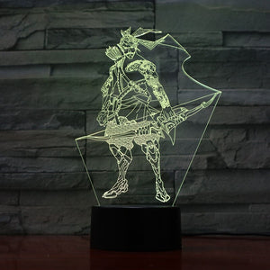 Game Overwatch Kids Night Light LED Sensor Shimada Hanzo Figure Bedroom Decor Light Birthday Present OW Table Night Lamp Bedside