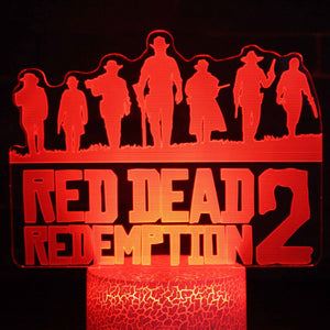 Game Red Dead Redemption 2 Night Lamp Gift Home luminaria Dutch Van Der Linde Led Night Light Bedroom Decor Nightlight Children