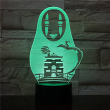 Load image into Gallery viewer, Spirited Away No Face Man 3d Night Lamp Bedside Manga Room Decor Light Boy Child Kid Gift Birthday Holiday Led Night Light Anime